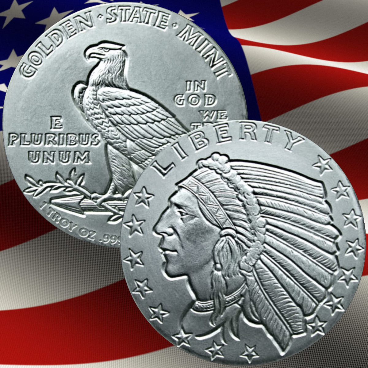 1 Troy Oz .999 Fine Silver Round N797