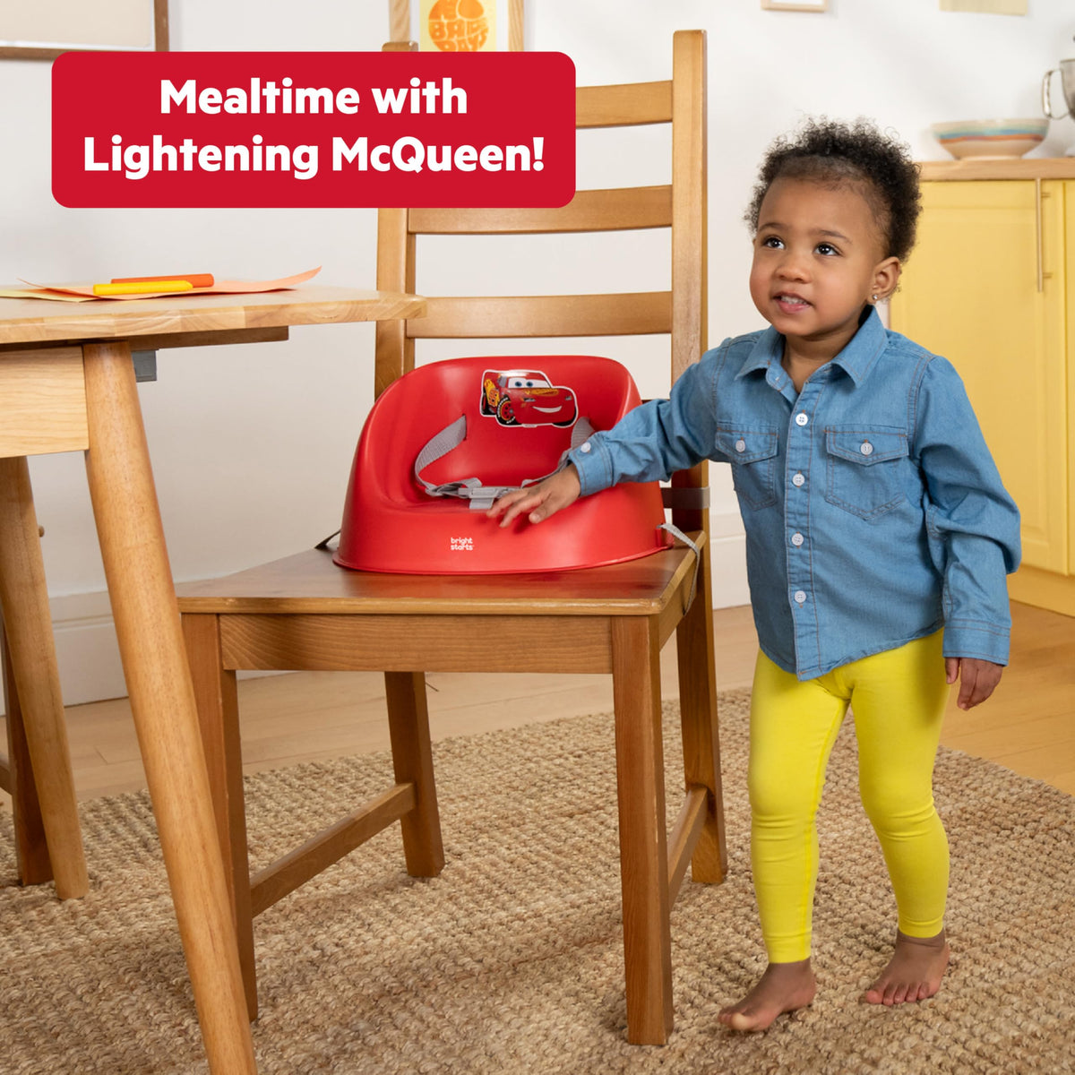 Easy-Clean Baby Booster Feeding Chair with 3-Point Harness P8360