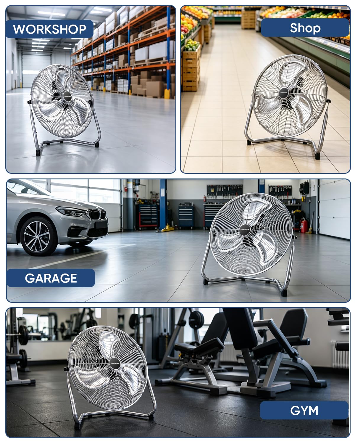 20 Inch 3 Speed Metal Industrial Fan W258231