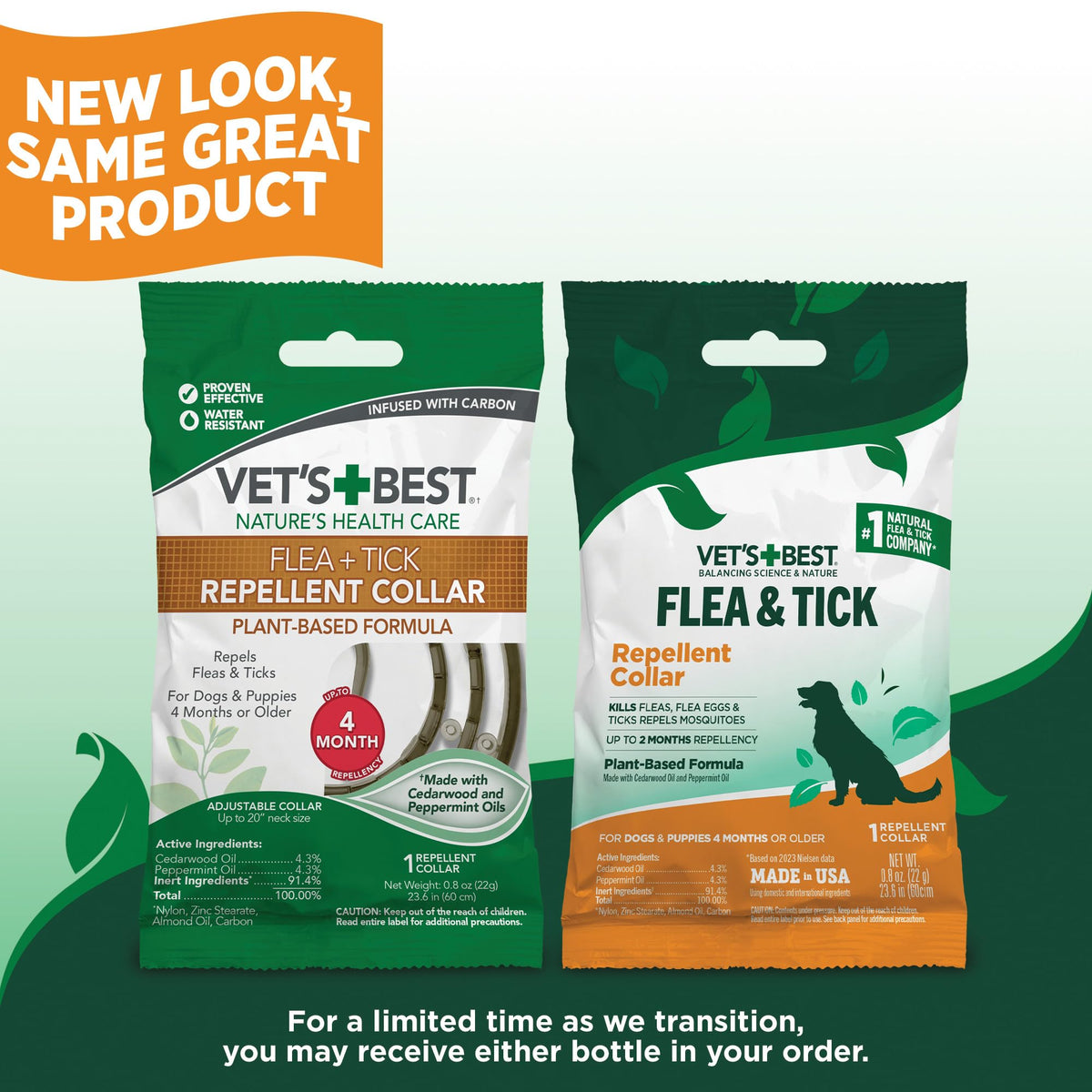Plant-Based Flea & Tick Prevention Collar for Dogs C9978