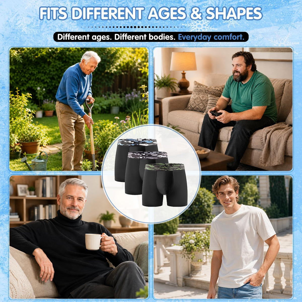 Men's Incontinence Underwear, 3 Pack W97678