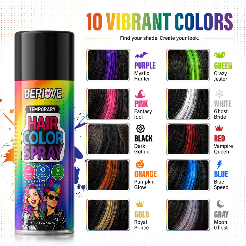 Temporary Hair Spray 6.76oz Washable J492