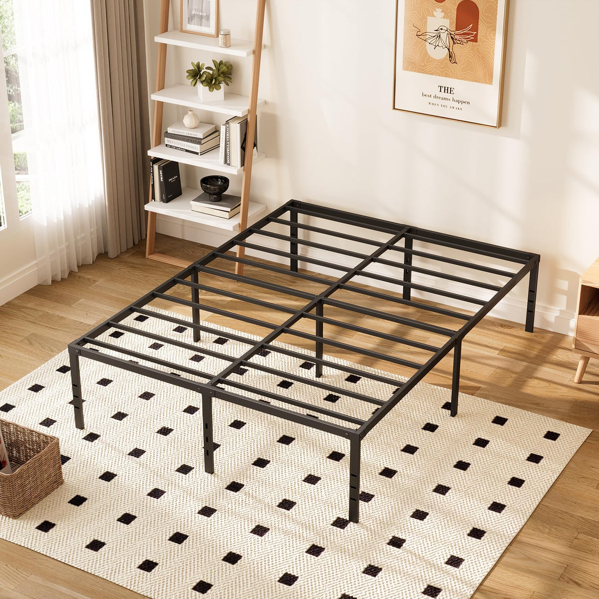 Queen 14-Inch Heavy-Duty Platform Bed Frame P5592
