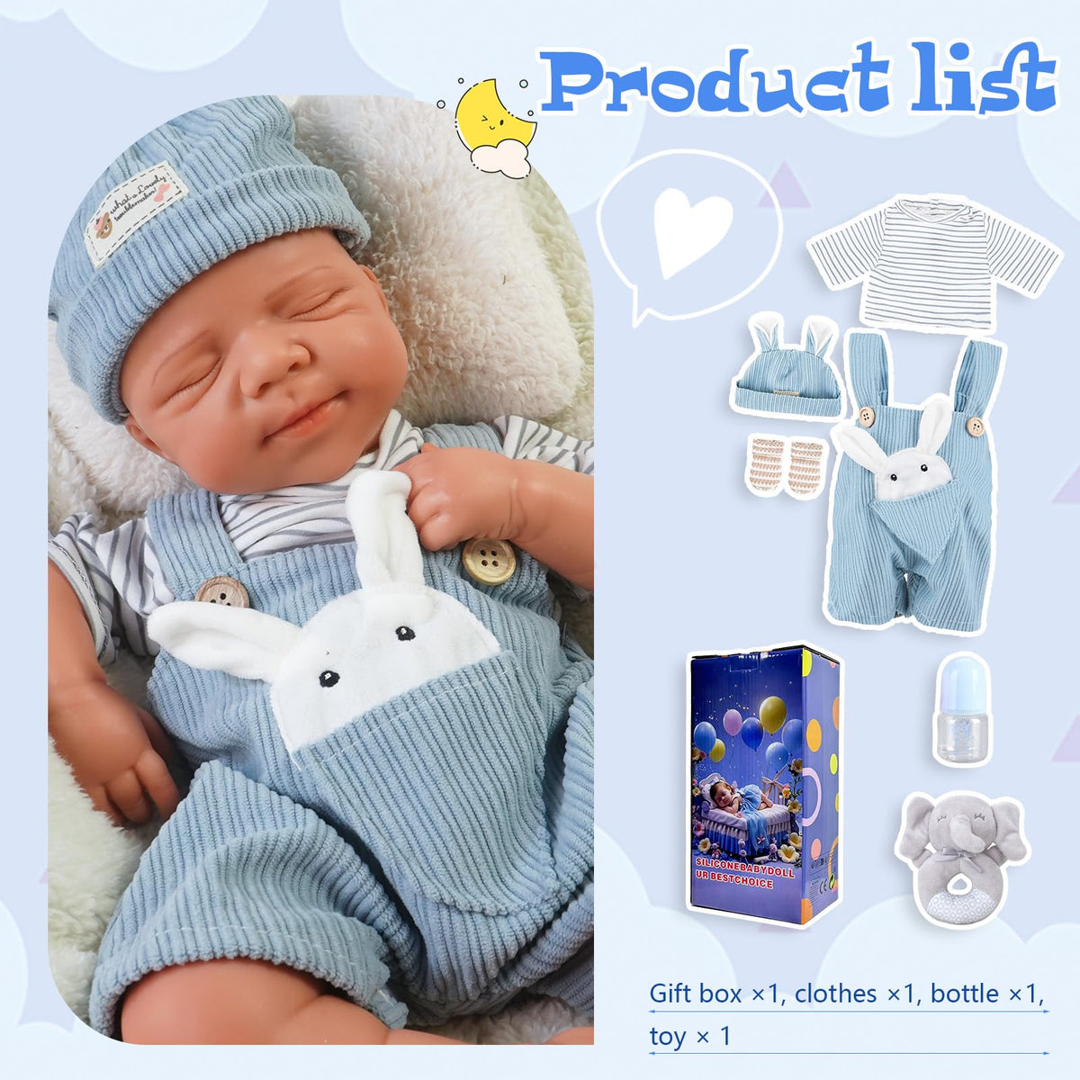 20 Inch Full Silicone Baby Doll K842335