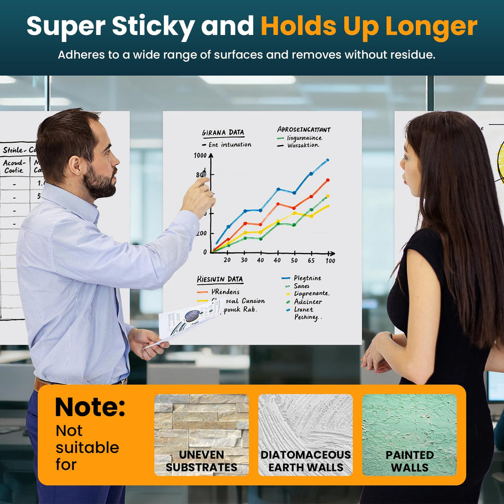 25x30 Inch Self-Adhesive Flip Chart Paper 10 Pack H169