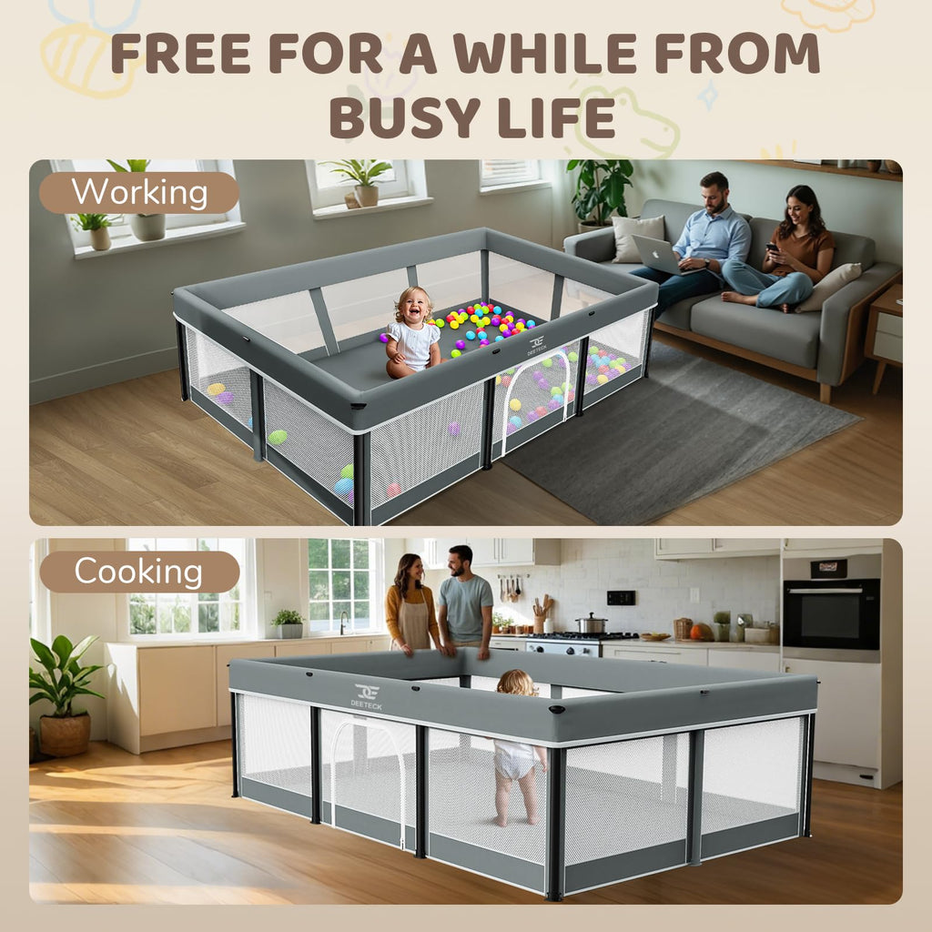 Foldable Baby Playpen with Mat I17560