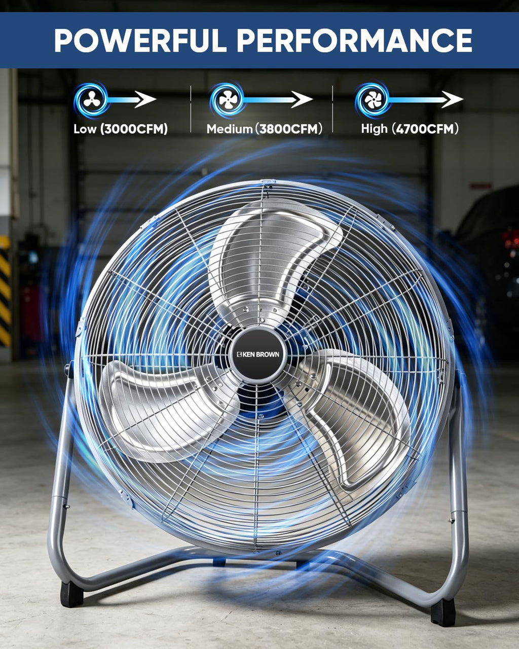20 Inch 3 Speed Metal Industrial Fan W258231
