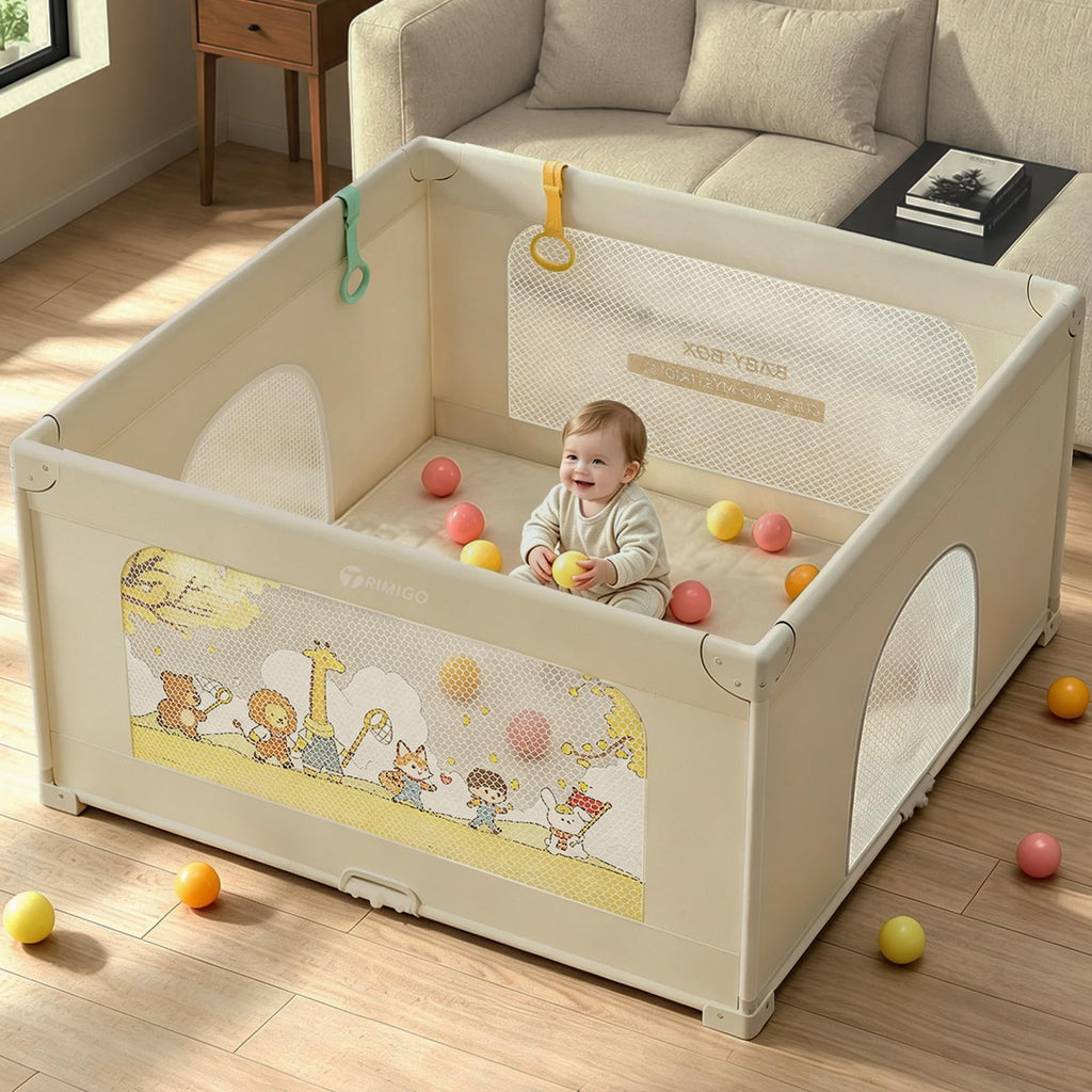 50"x50" Foldable Baby Playpen with Mat X426