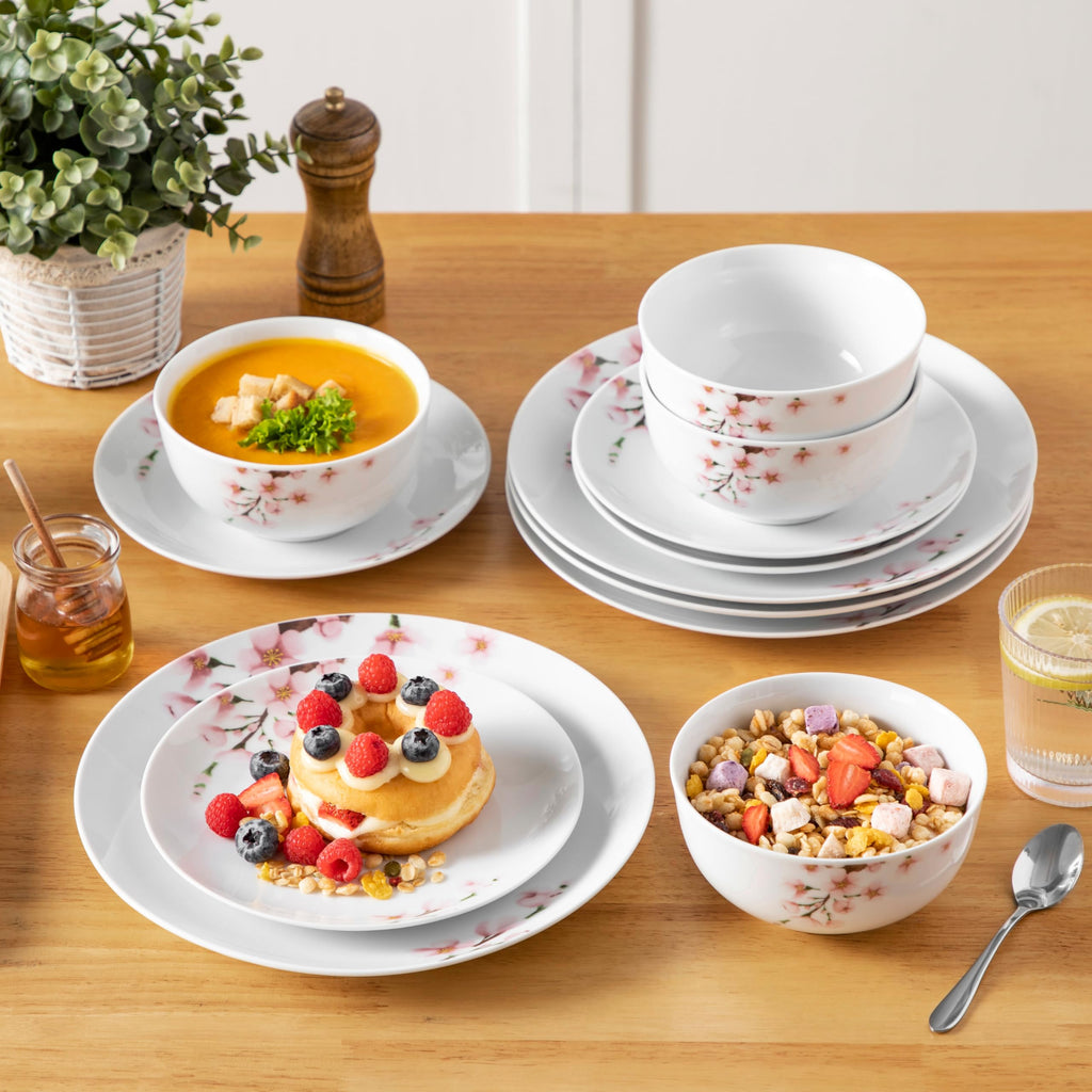 Porcelain 12 Piece Dinnerware Set U45034
