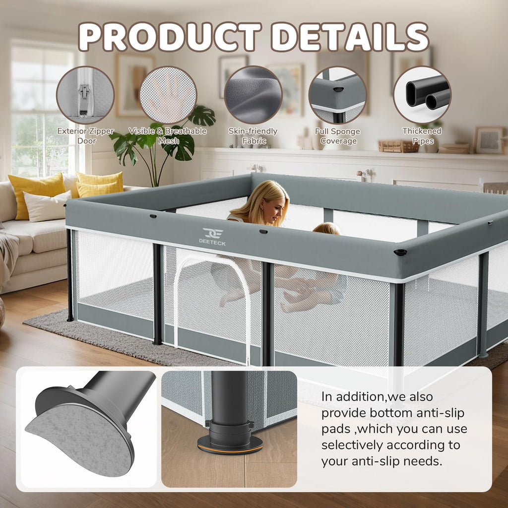 Foldable Baby Playpen with Mat I17560