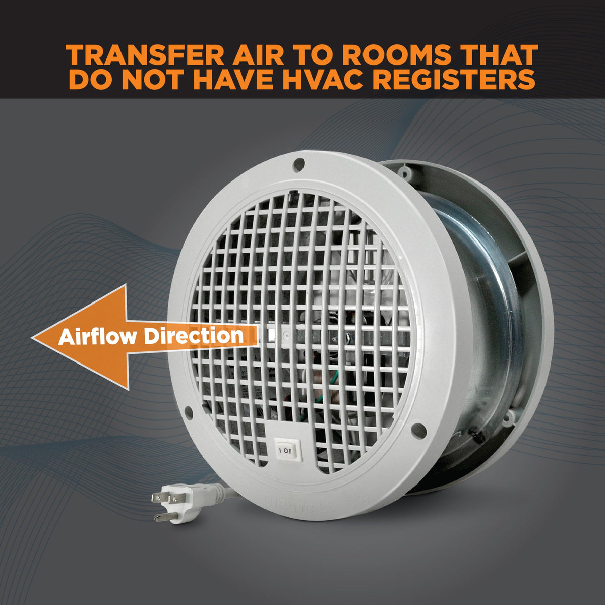 ThruWall Transfer Fan, 200-440 Sq Ft, 10-Ft Cord, 2-Speed Q821