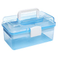 10 Inch Blue Plastic Storage Box with Removable Tray Z936621