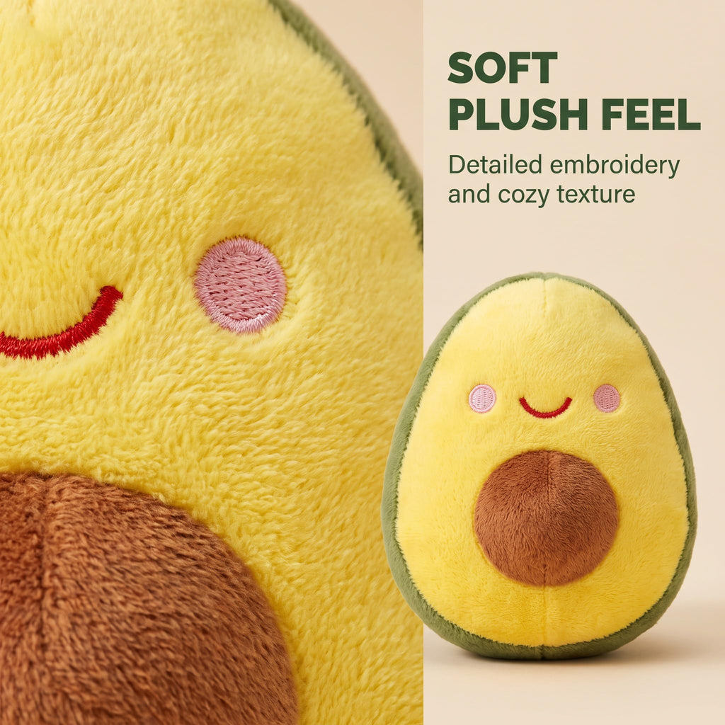 Squeaky Plush Avocado Dog Chew Toy O92526