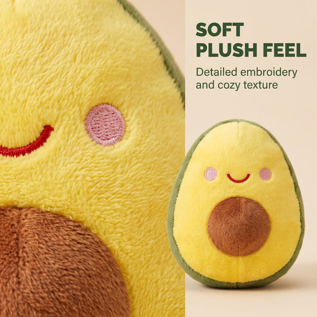 Squeaky Plush Avocado Dog Chew Toy O92526