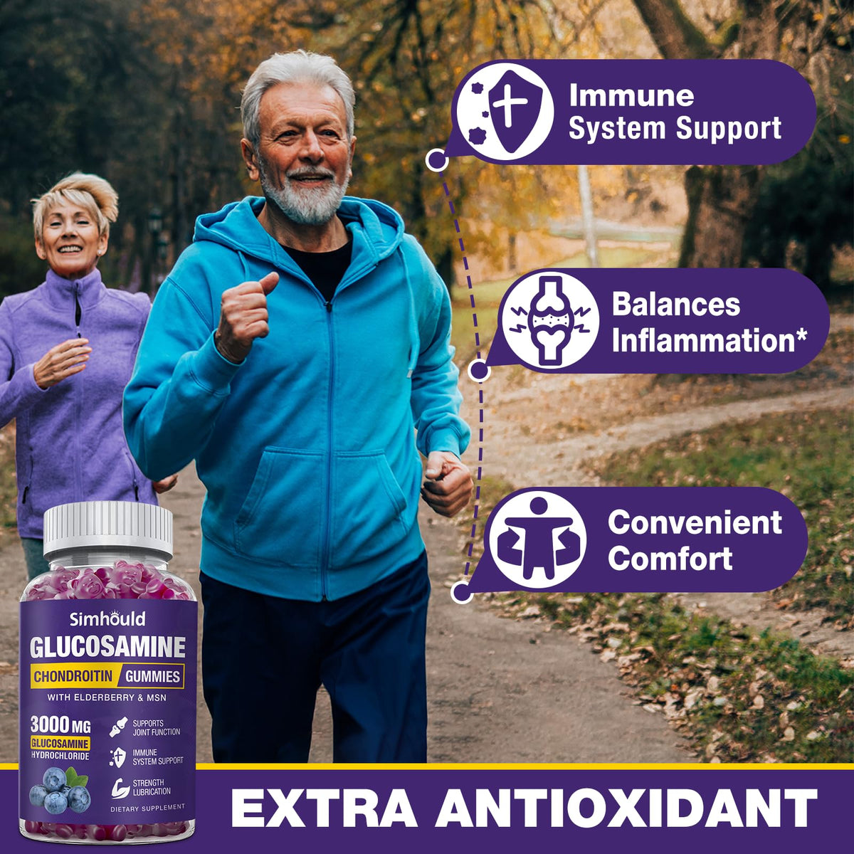 Glucosamine Chondroitin Gummies with MSM & Elderberry O5348