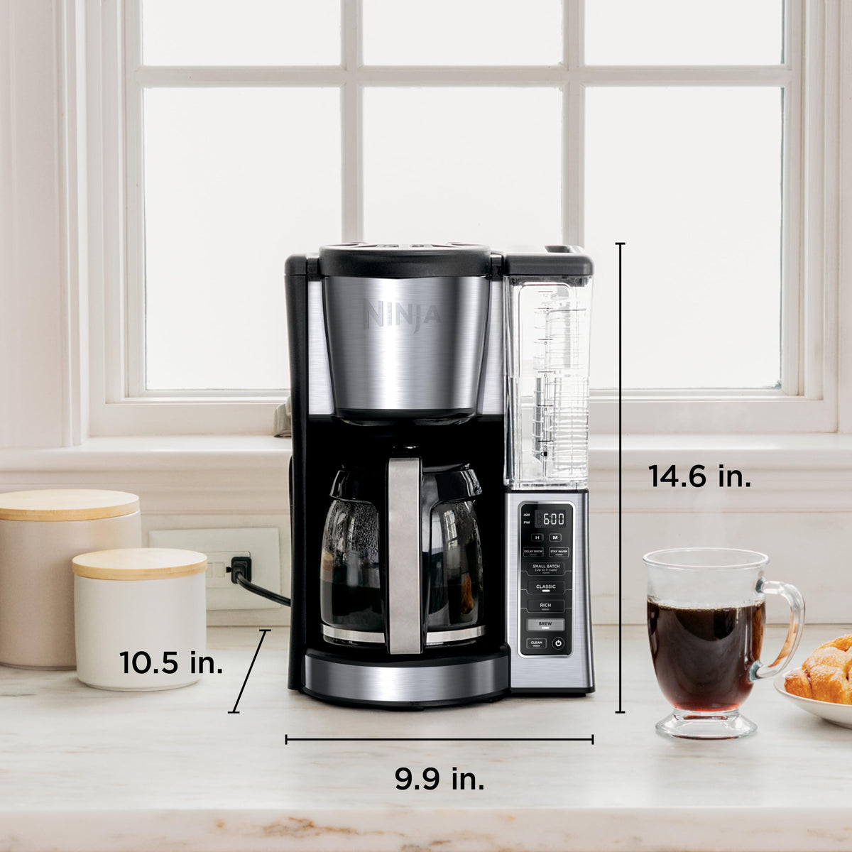 12 Cup Glass Carafe Stainless Steel Coffee Maker M30136
