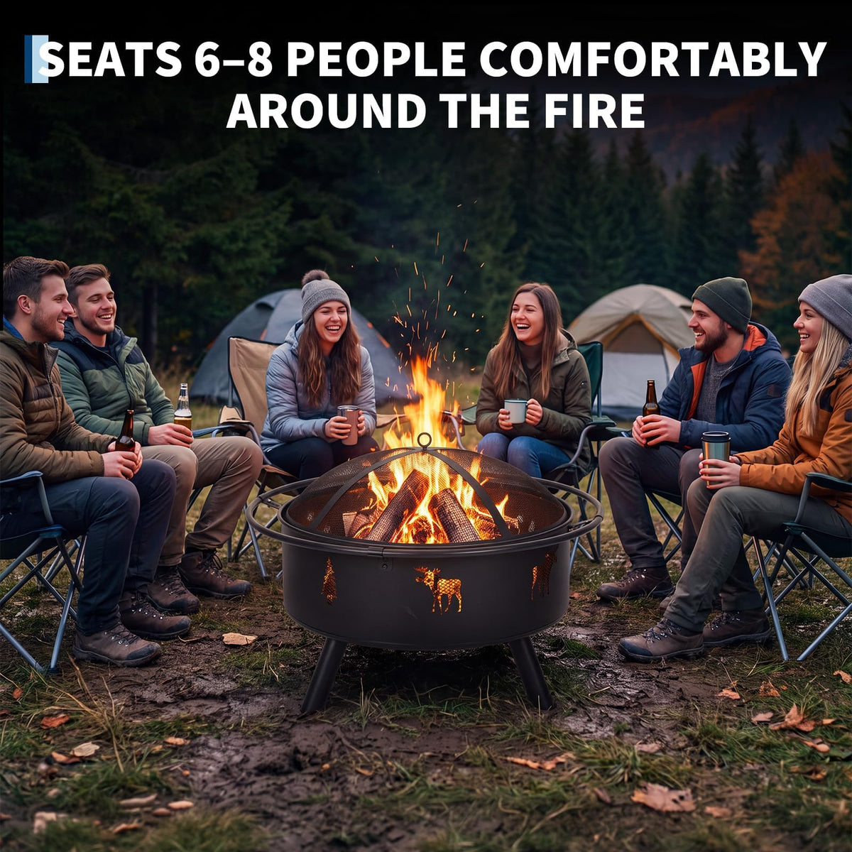 32" Round Wood Burning Fire Pit O592203
