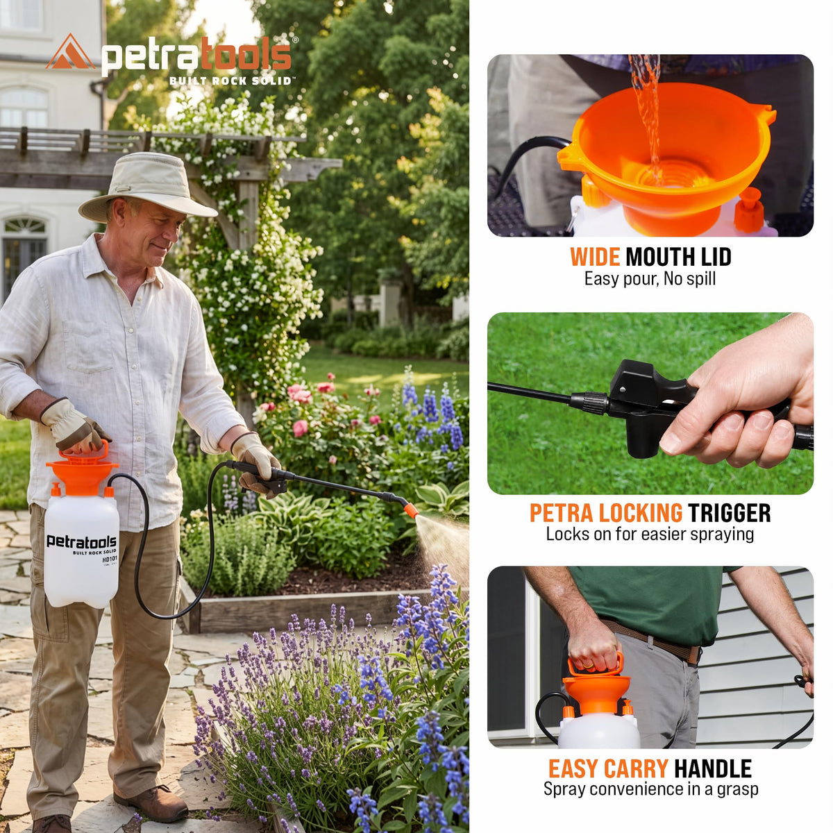 1 Gallon Garden Pump Sprayer with 52-in Hose & 2 Nozzles I758