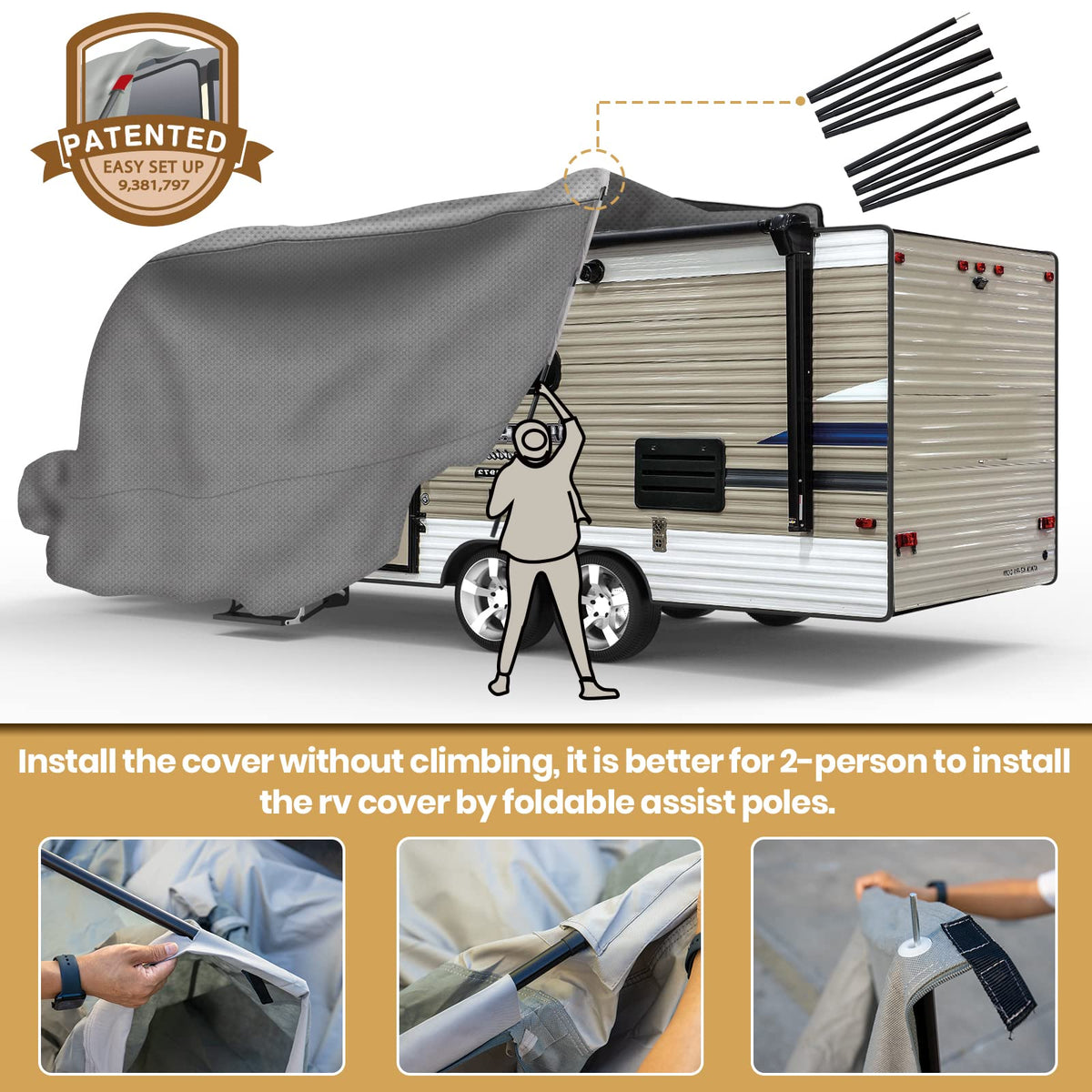 Windproof 27'-30' RV Cover T140