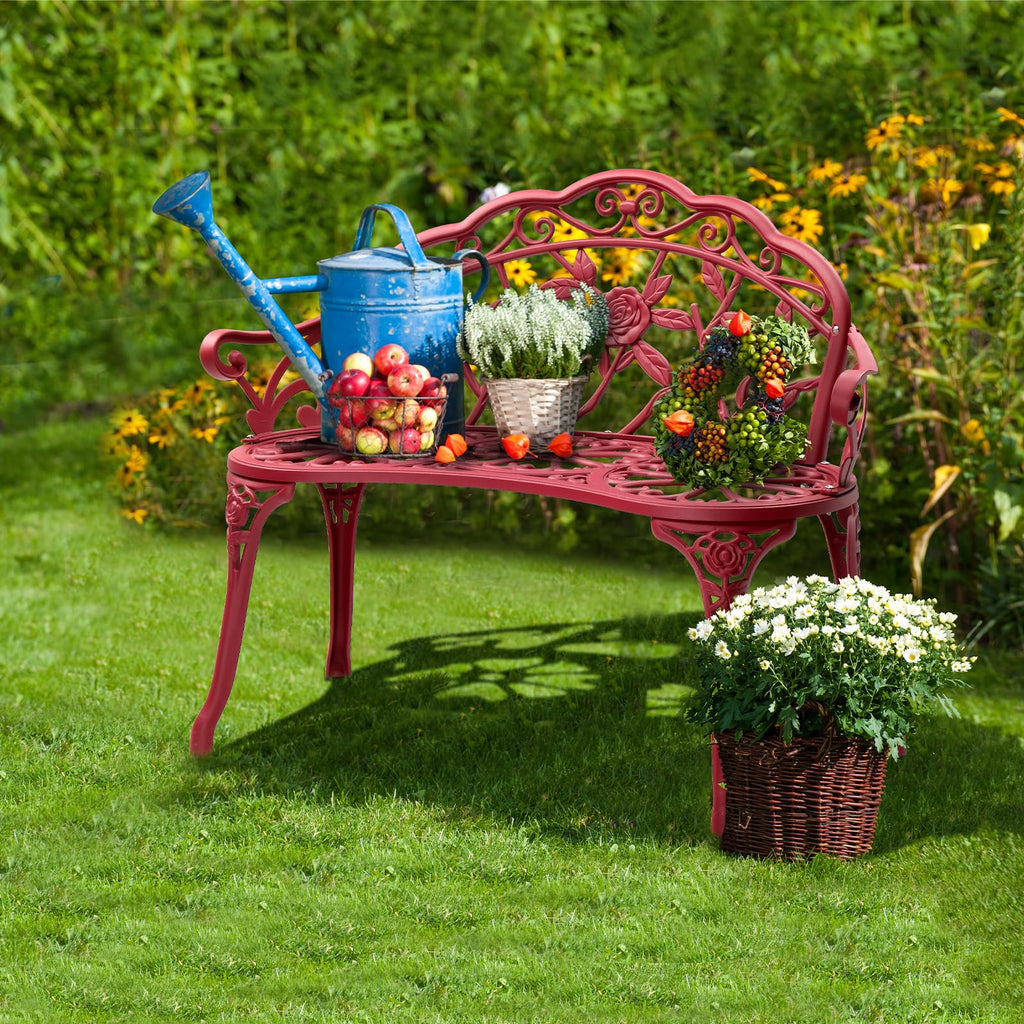 38.5" Cast Iron Aluminum Patio Bench F425