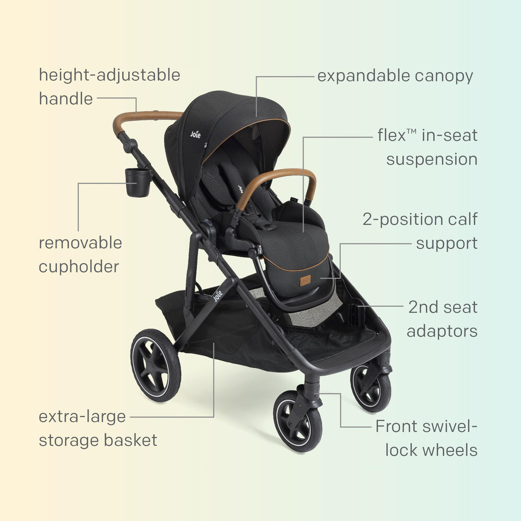 Convertible Single-to-Double Stroller & Travel System A969