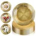 12 Pcs 13 Inch Round Gold Charger Plates E85654