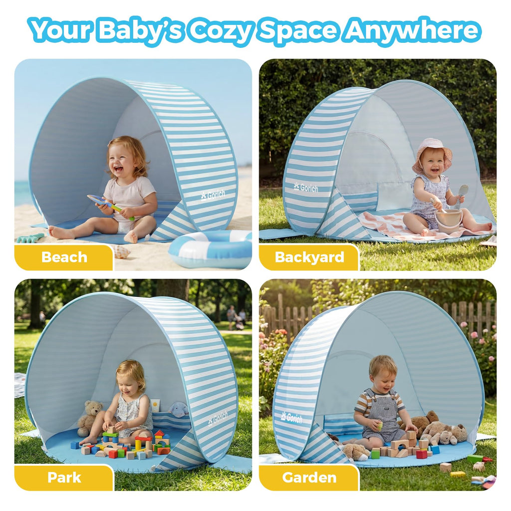 Pop Up Baby Beach Tent with UPF50+ UV Protection N47772