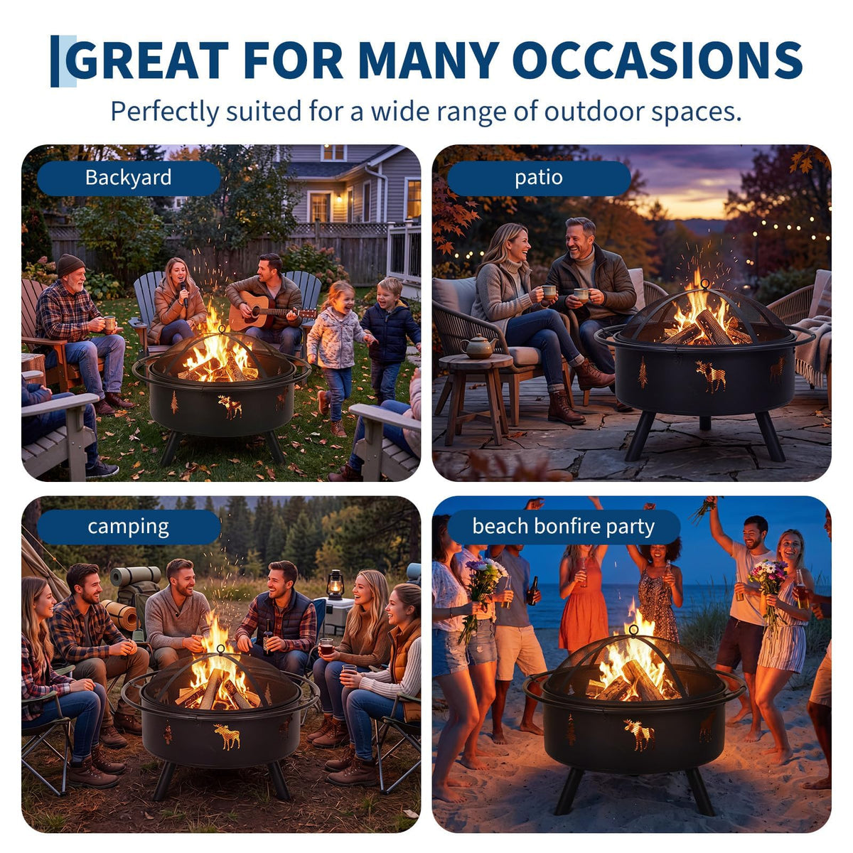 32" Round Wood Burning Fire Pit O592203