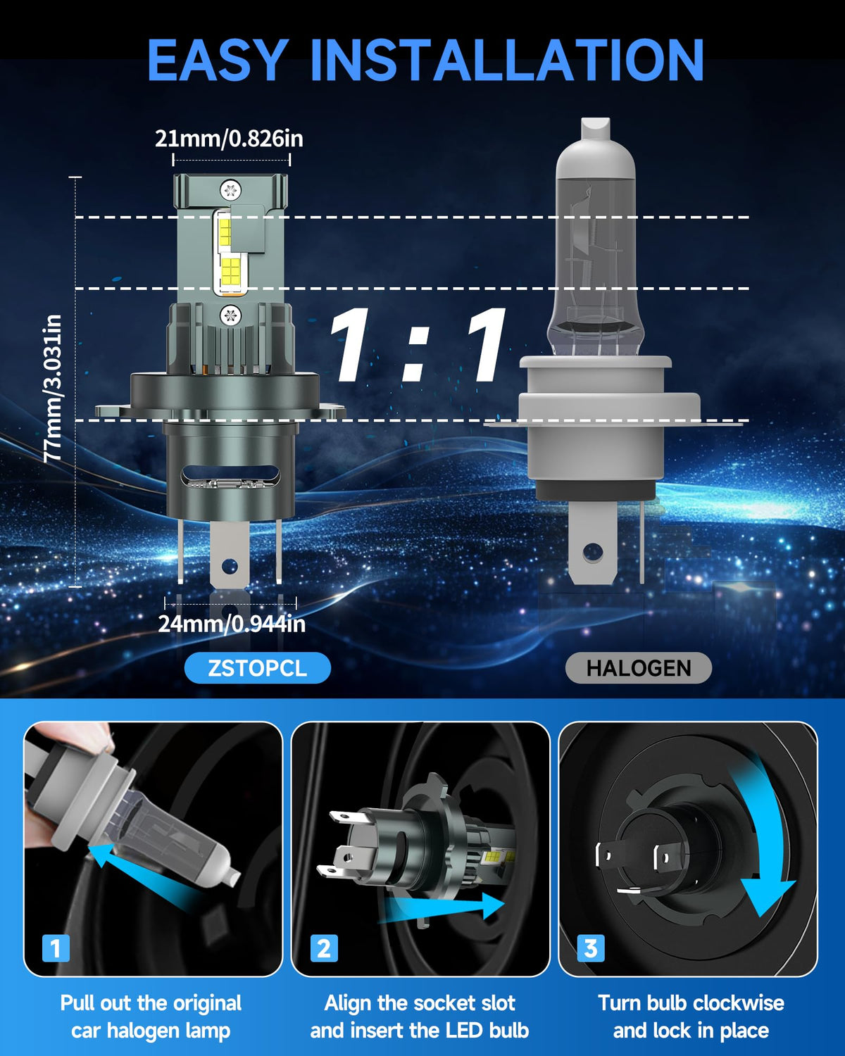 Fog Bulbs, Pack of 4 V616