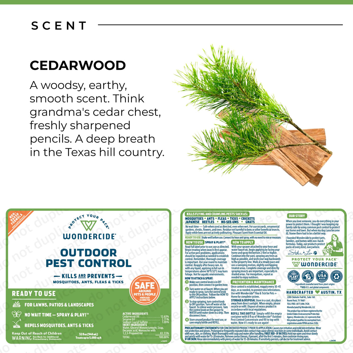 Outdoor Pest Control Spray with Essential Oils 32 oz K823880