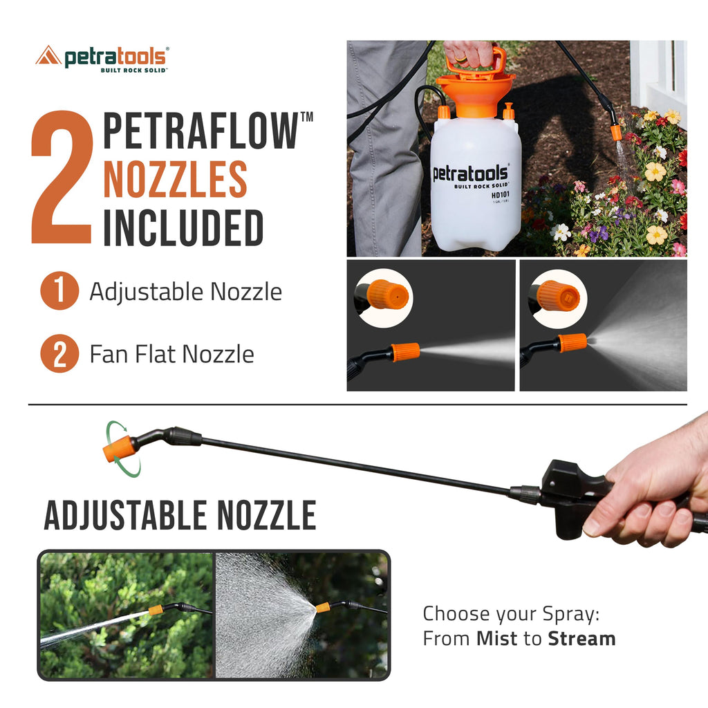 1 Gallon Garden Pump Sprayer with 52-in Hose & 2 Nozzles I758