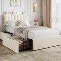 Twin Platform Bed with Storage Headboard & Drawers I539