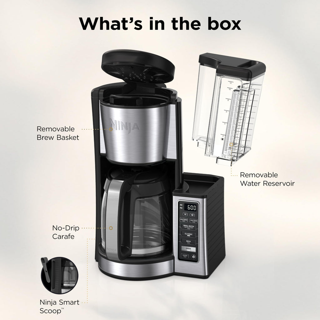 12 Cup Glass Carafe Stainless Steel Coffee Maker M30136
