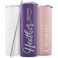 Set of 3 20 Oz Skinny Tumbler with Straw B7424
