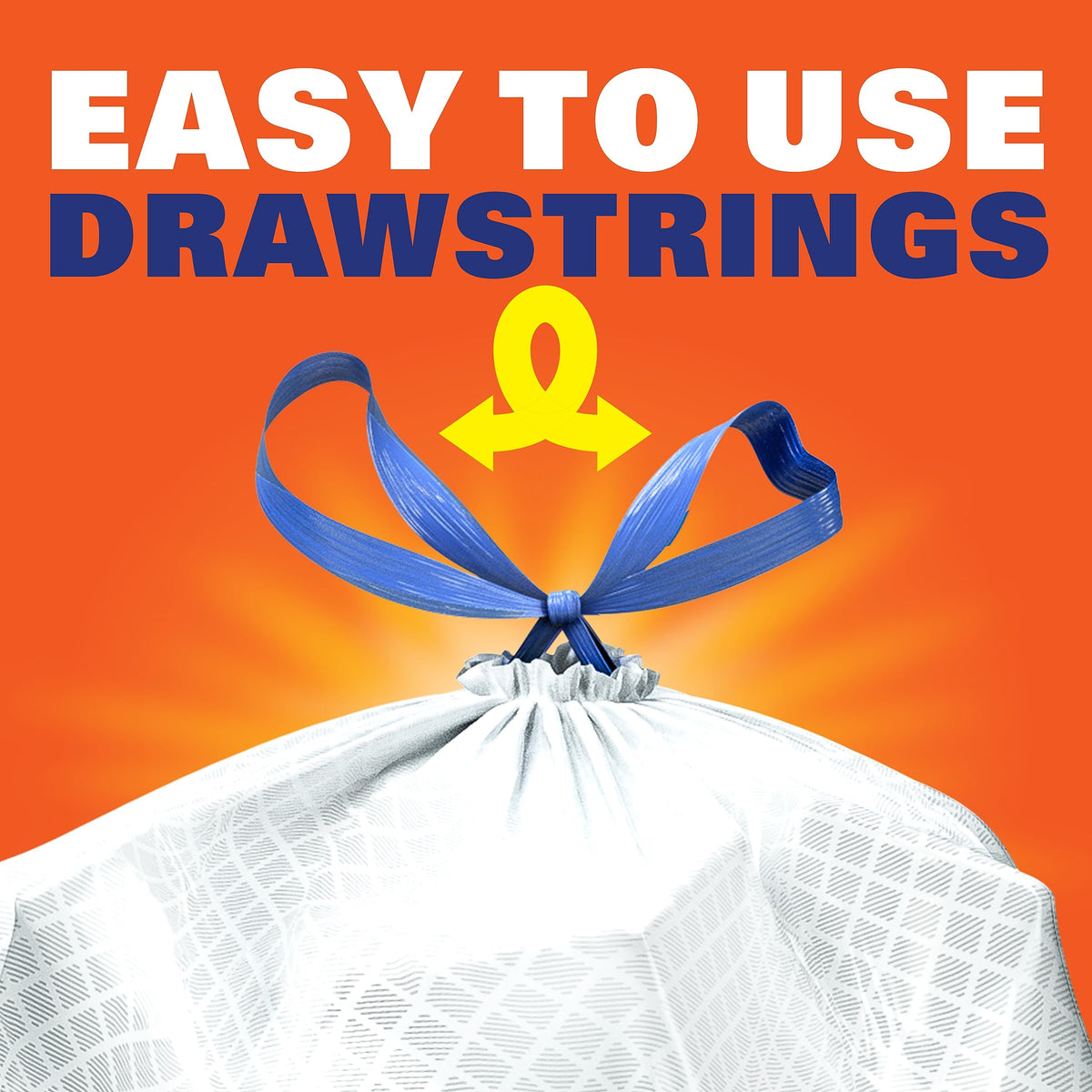 13 Gal White Unscented Kitchen Trash Bags W236429