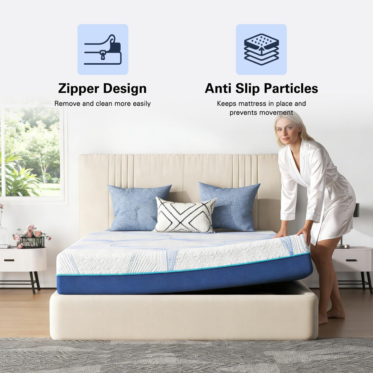 6 Inch Twin Gel Memory Foam Mattress U9155