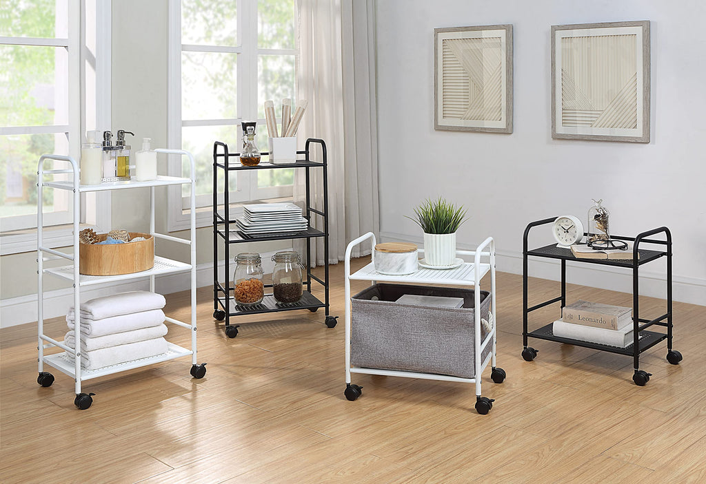2-Tier Metal Rolling Utility Cart A33498