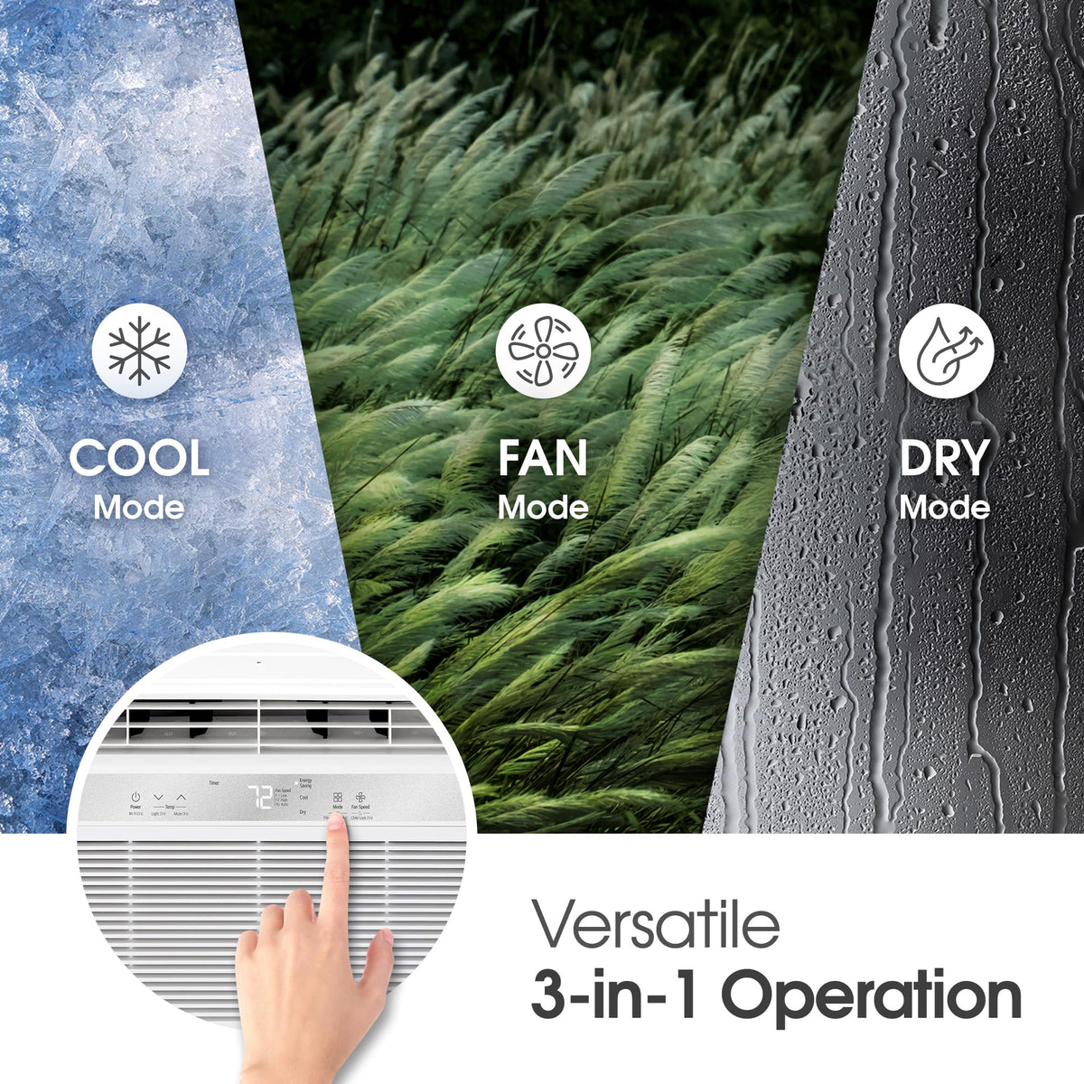 5000 BTU White Window Air Conditioner with Remote J669