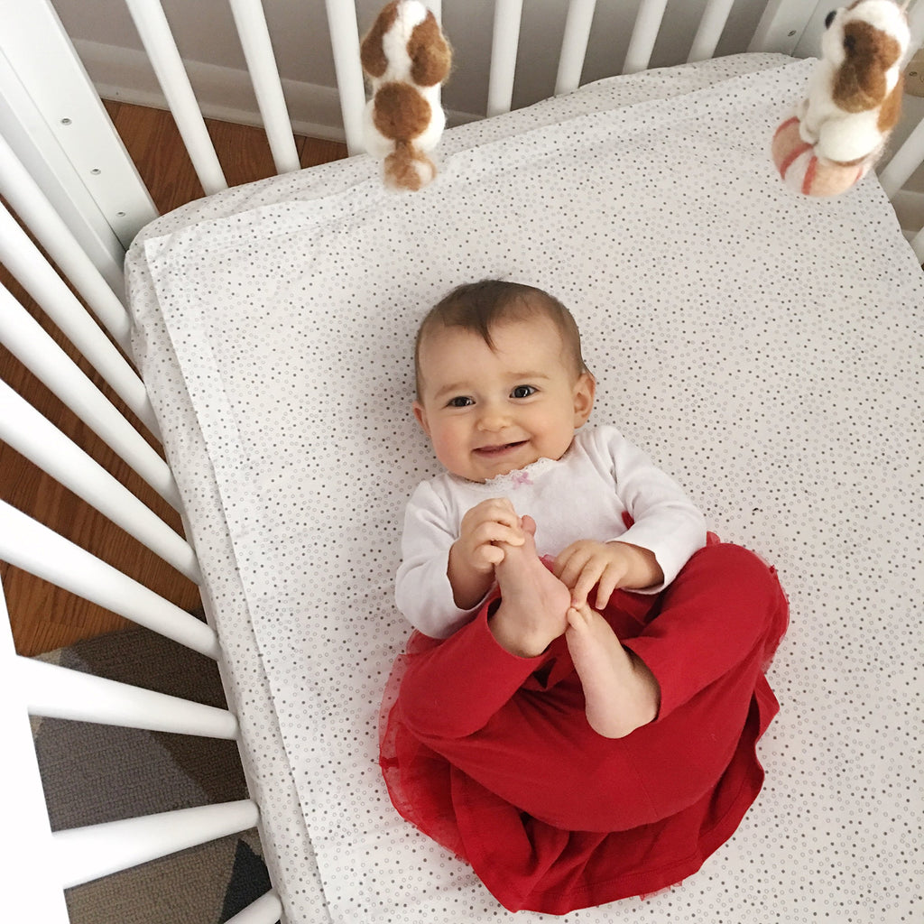 White Cotton Crib Sheet Set T377