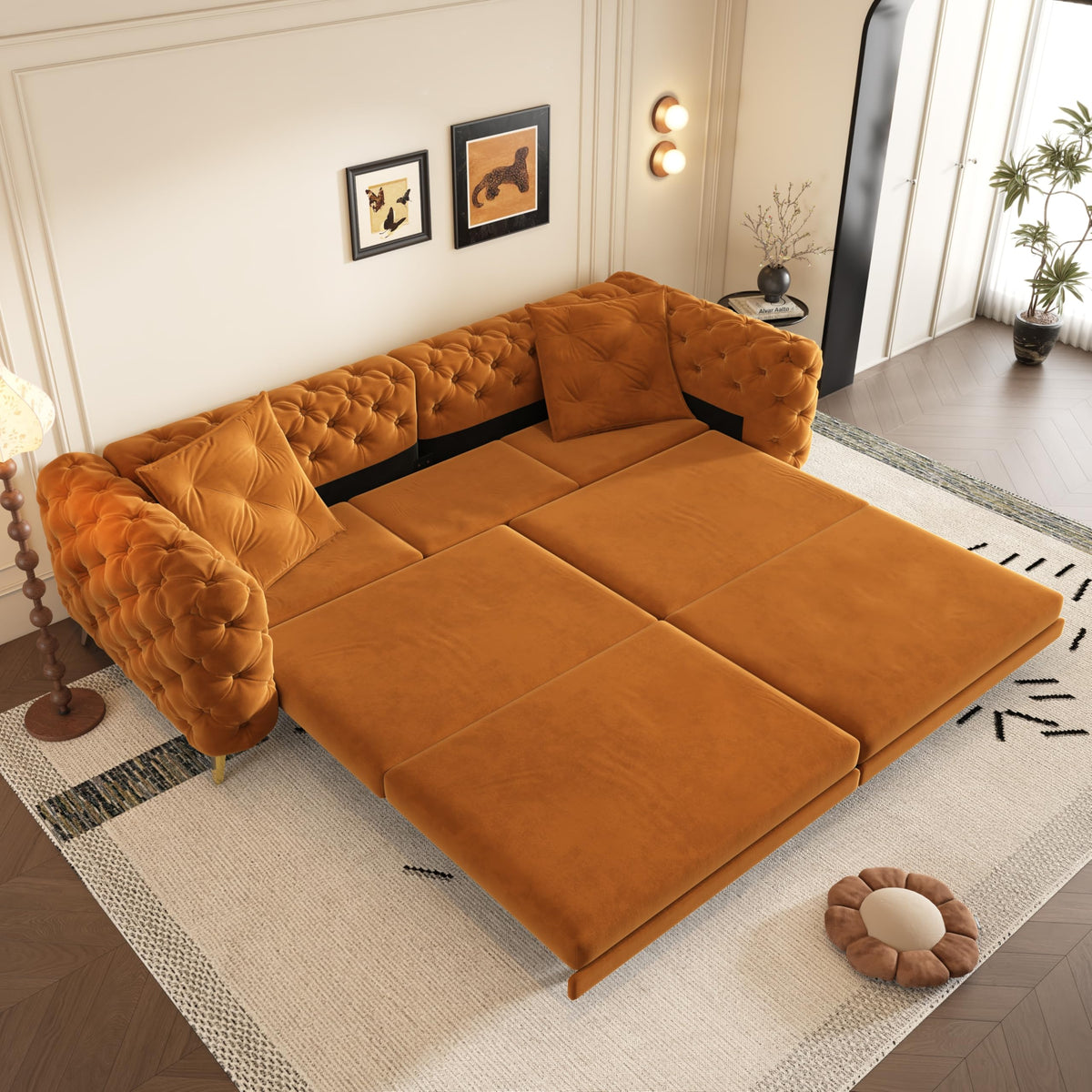 Convertible Sleeper Sofa with Ottoman G72208
