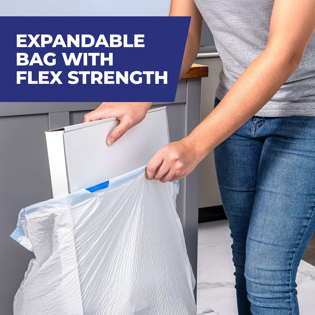 13 Gal White Unscented Kitchen Trash Bags W236429